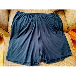 King Size Mens Cotton Drawstring Shorts Black 5XL - EUC!